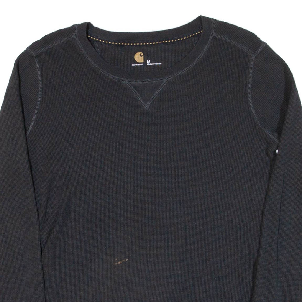 CARHARTT Womens T-Shirt Black Long Sleeve M