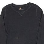 CARHARTT Womens T-Shirt Black Long Sleeve M