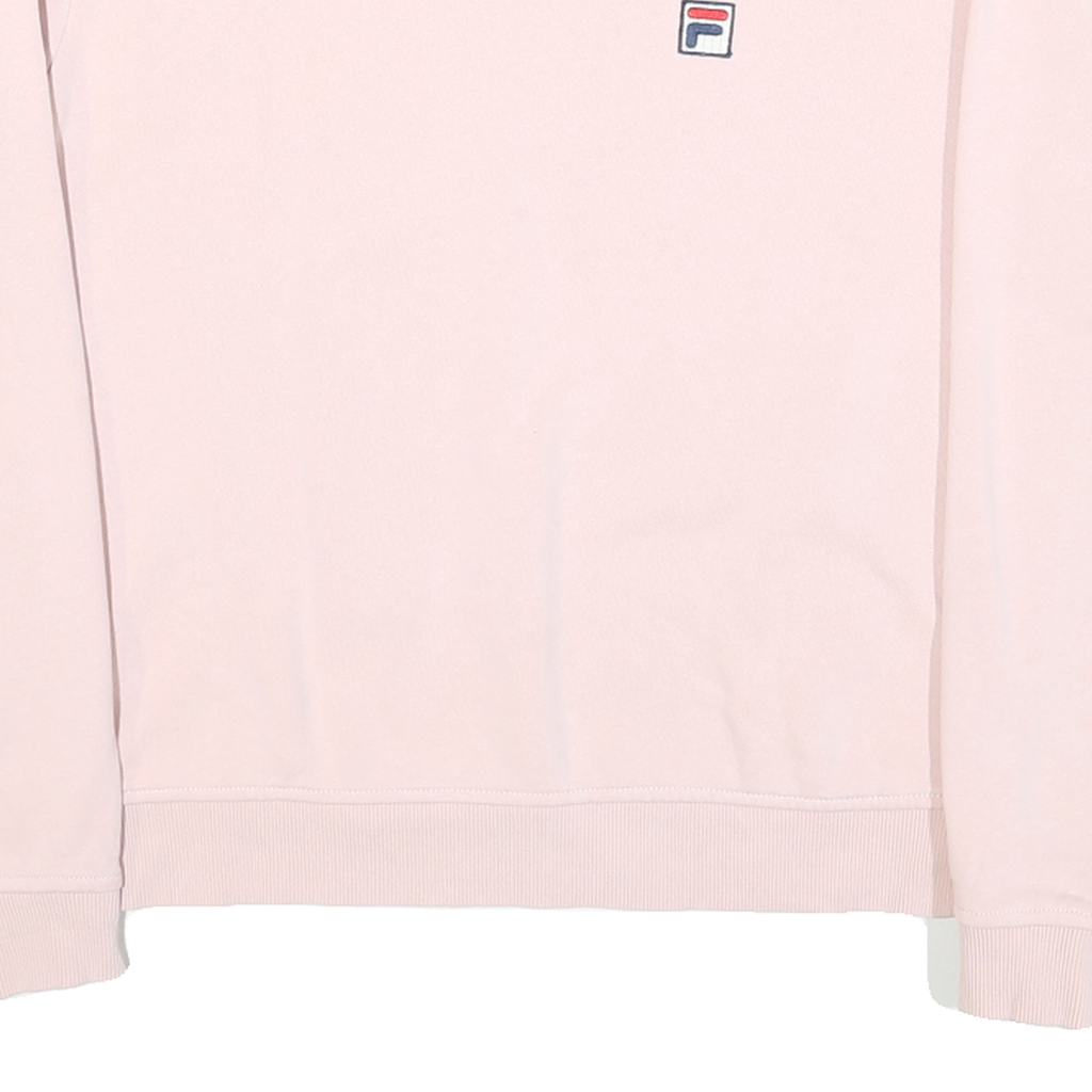 FILA Womens Pink Crew Neck M Sweatshirt Cotton Blend Pullover Casual Basic