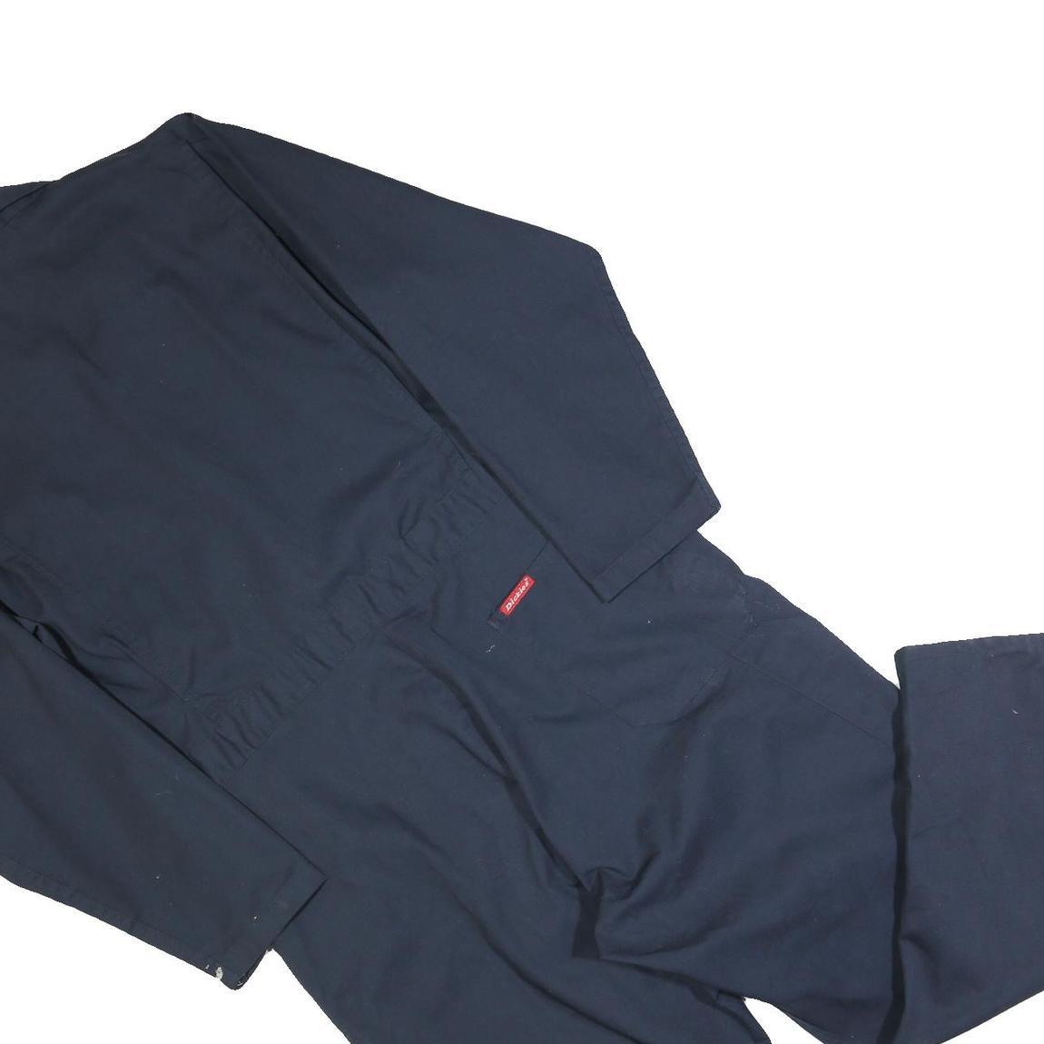 DICKIES Mens Navy Blue Cotton Blend Classic Dungarees L W40 L30 Workwear