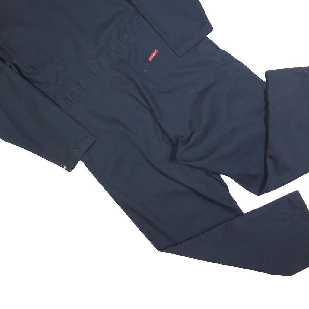 DICKIES Mens Navy Blue Cotton Blend Classic Dungarees L W40 L30 Workwear