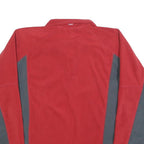 BERGHAUS Mens Red & Grey Polyester Pullover Plain 1/4 Zip Jumper S Outdoor