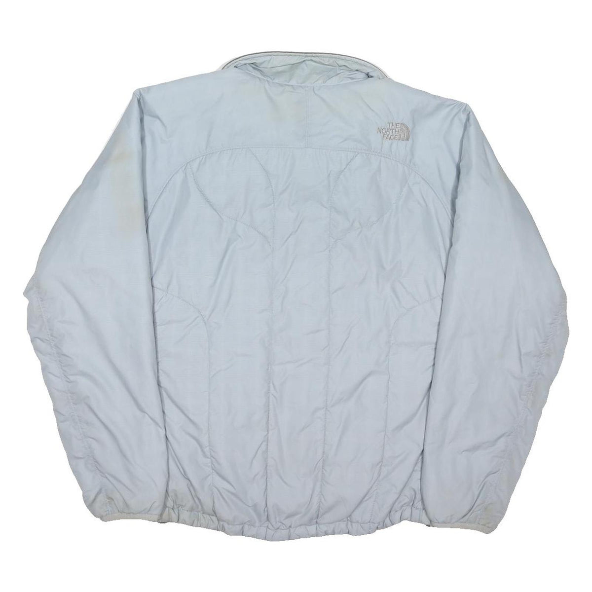 THE NORTH FACE Womens Grey Outdoor Jacket L Polyester Blend Zip Plain