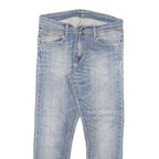 CARHARTT Mens Slim Jeans Light Blue Denim W30 L26 Zip Closure Casual Wear