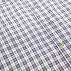 WRANGLER Mens Blue & White Checked Shirt L Cotton Long Sleeve Casual Workwear