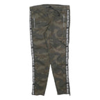 BLACK SQUAD Mens Cotton Blend Green Camouflage Slim Tapered Trousers W34 L30