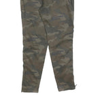 BLACK SQUAD Mens Cotton Blend Green Camouflage Slim Tapered Trousers W34 L30