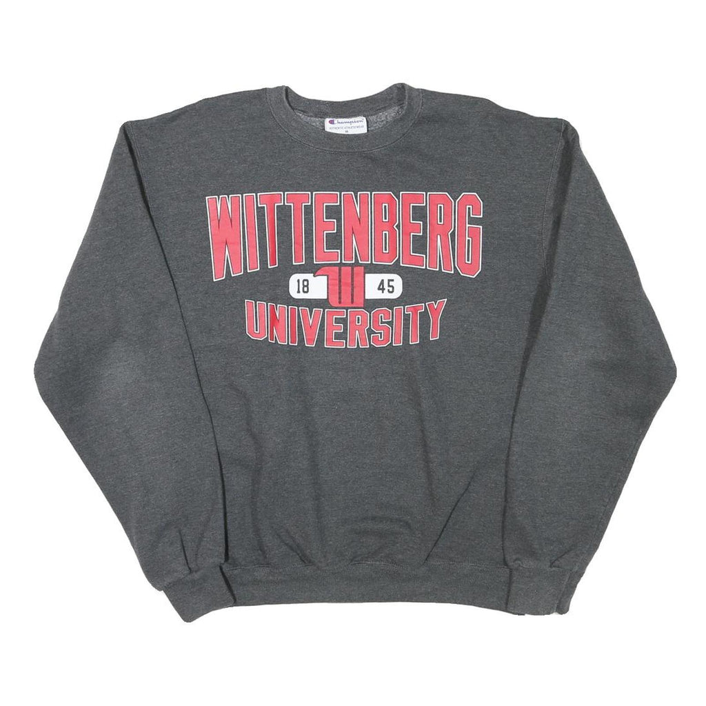 CHAMPION Mens Grey Wittenberg University Crew Neck M Cotton Sweatshirt