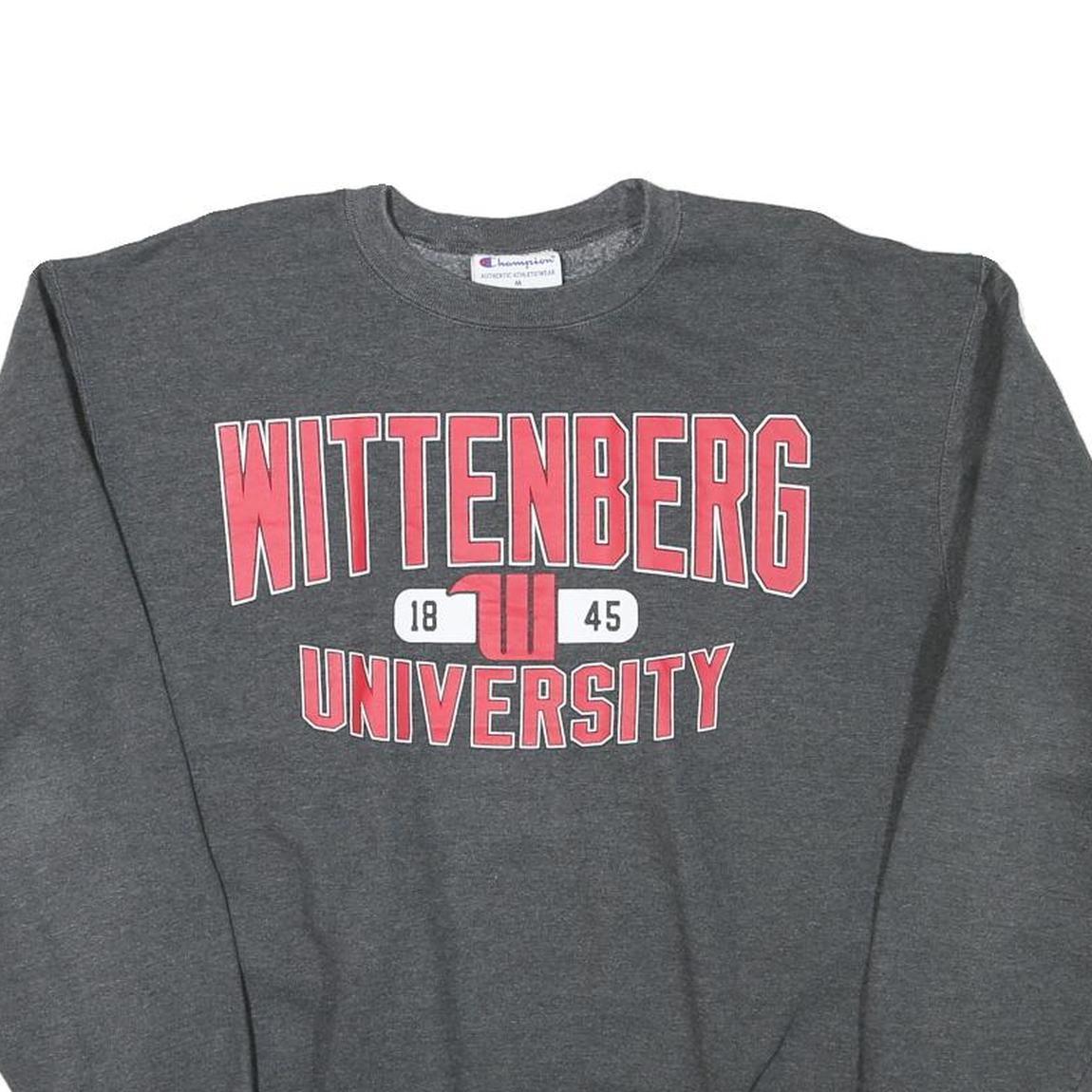 CHAMPION Mens Grey Wittenberg University Crew Neck M Cotton Sweatshirt