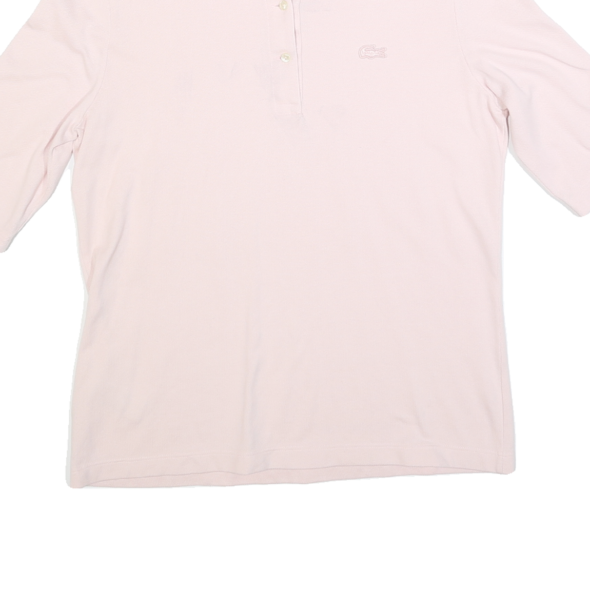 LACOSTE Womens Pink Polo Shirt Cotton Blend Short Sleeve Plain M Casual Classic