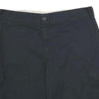 DICKIES Mens Cargo Black Shorts XL W40 Workwear Polyester Blend