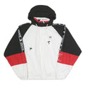 KARL KANI Womens Black & White & Red Zip Jacket L Polyester Sportswear Logo