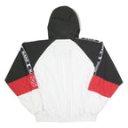 KARL KANI Womens Black & White & Red Zip Jacket L Polyester Sportswear Logo