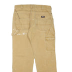 DICKIES Mens Jeans Beige Regular Straight Denim Good Condition W34 L30 Workwear