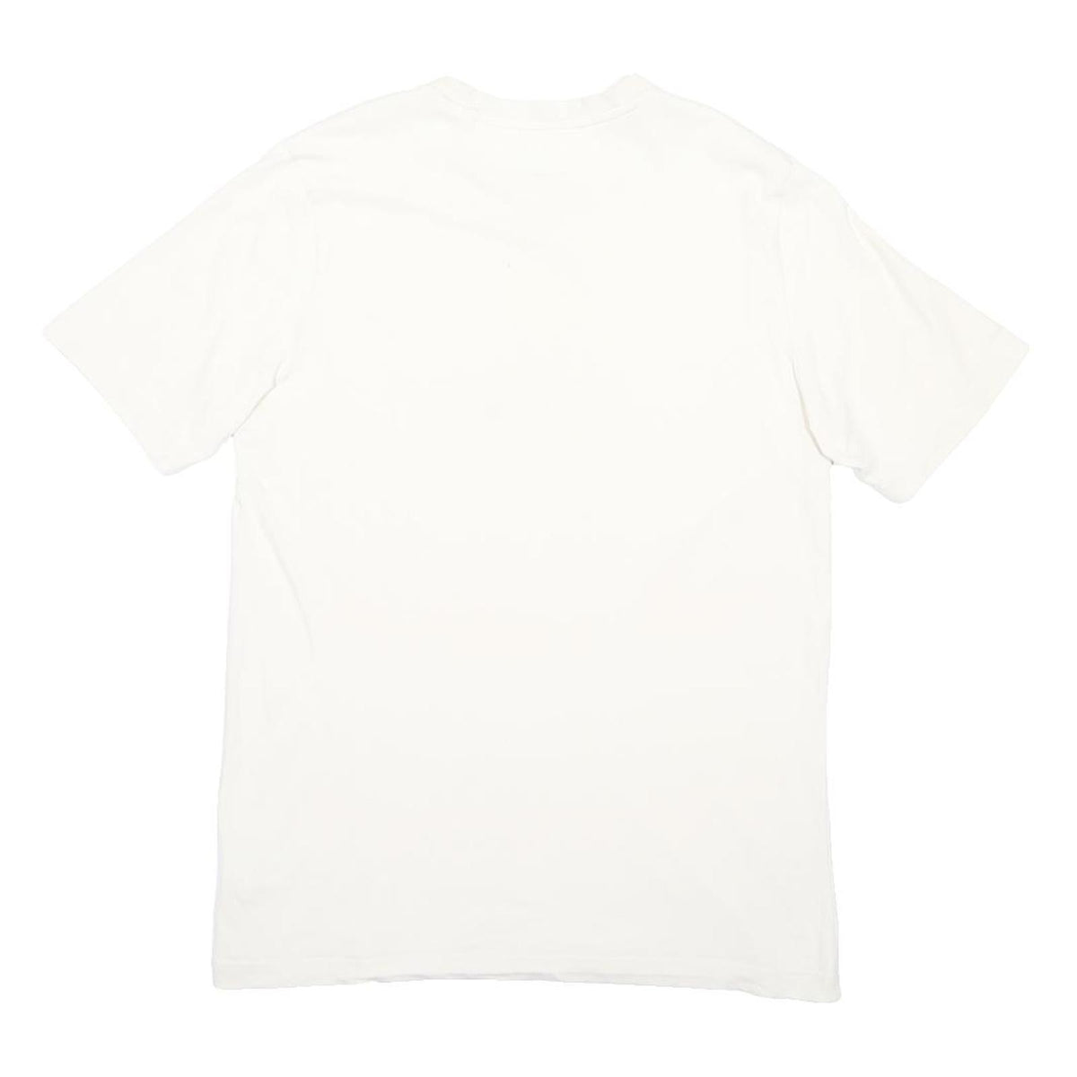 ADIDAS Mens White & Purple Graphic T-Shirt M Short Sleeve Crew Neck Cotton Blend
