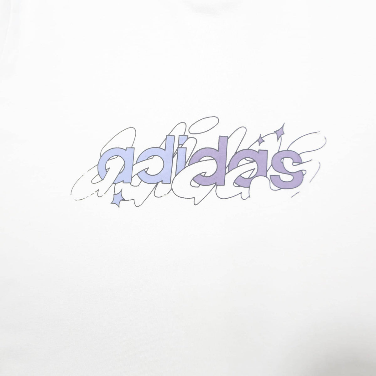 ADIDAS Mens White & Purple Graphic T-Shirt M Short Sleeve Crew Neck Cotton Blend