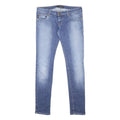 CALVIN KLEIN JEANS Womens Blue Slim Skinny Denim Light W30 L32 Stretch Cotton