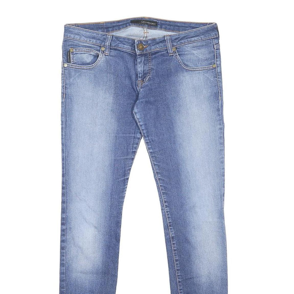 CALVIN KLEIN JEANS Womens Blue Slim Skinny Denim Light W30 L32 Stretch Cotton