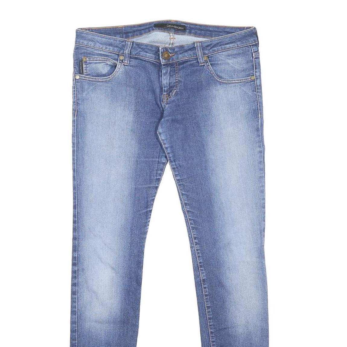 CALVIN KLEIN JEANS Womens Blue Slim Skinny Denim Light W30 L32 Stretch Cotton