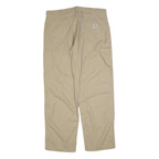 CARHARTT Mens Loose Beige Cotton Blend Zip Trousers W38 L34 Workwear Casual