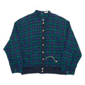 PETER HALM Womens Quilted Jacket Blue Wool Check L