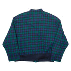 PETER HALM Womens Quilted Jacket Blue Wool Check L
