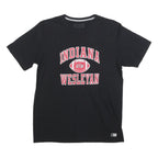 RUSSELL ATHLETIC Mens Black Indiana Wesleyan Graphic T-Shirt M Crew Neck Short