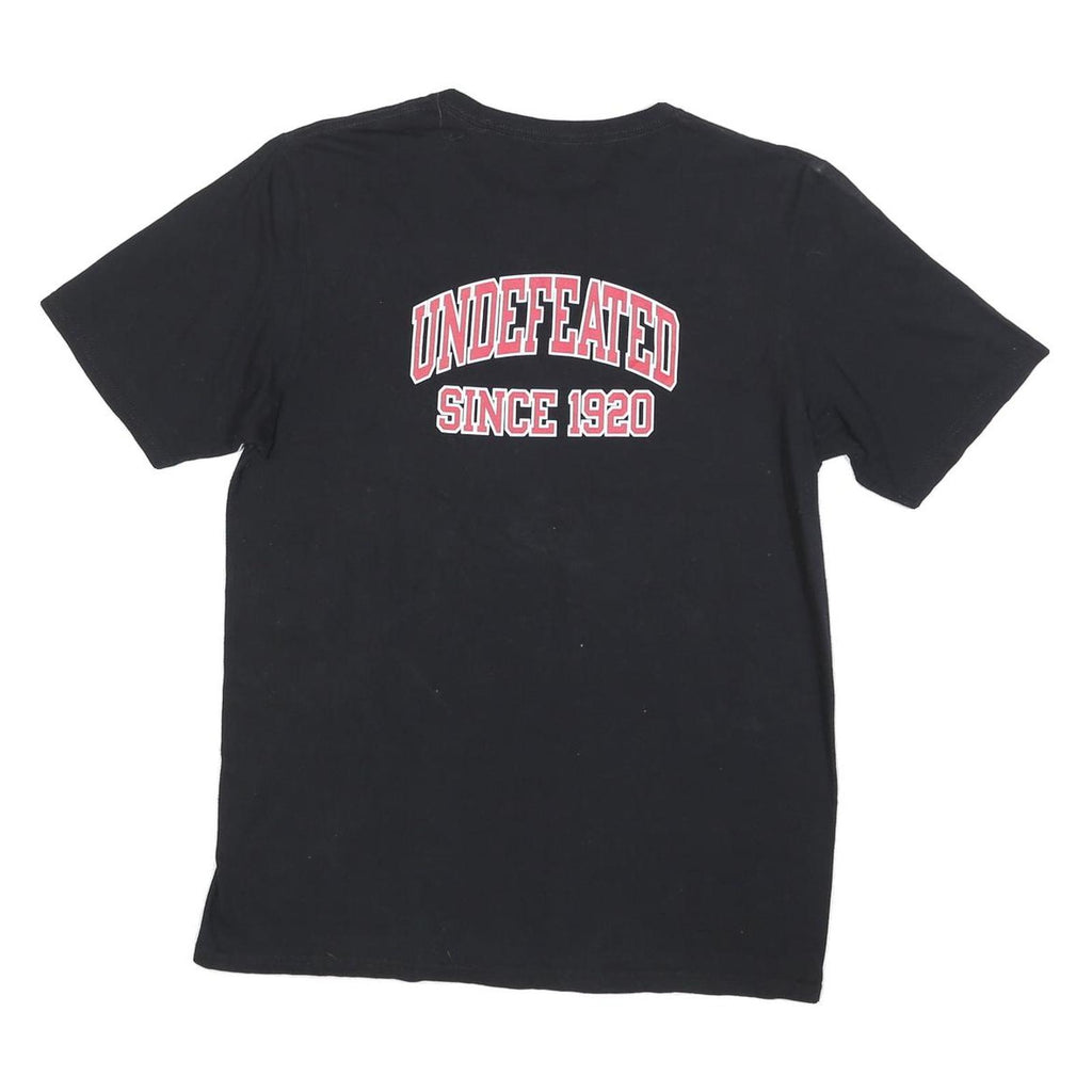 RUSSELL ATHLETIC Mens Black Indiana Wesleyan Graphic T-Shirt M Crew Neck Short