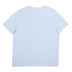 NAUTICA Mens Light Blue Short Sleeve V-Neck Cotton T-Shirt L Soft Comfortable