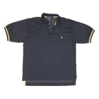 NAUTICA Mens Blue & Yellow Short Sleeve Polo Shirt XL Cotton Blend Classic Fit