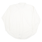 CHAPS Mens White Shirt XL Cotton Blend Button Down Crest Embroidered Pocket