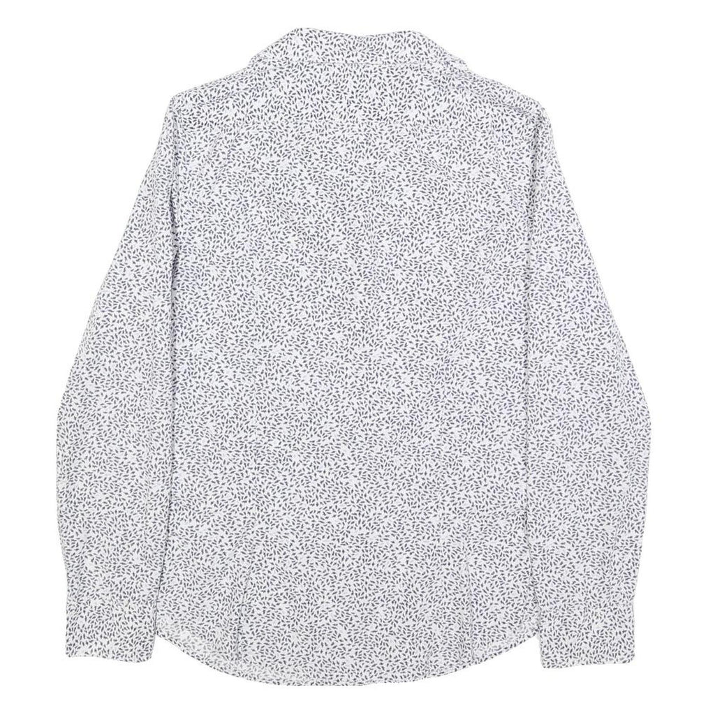 LEVI'S Womens White & Black Printed Shirt M Long Sleeve Cotton Casual