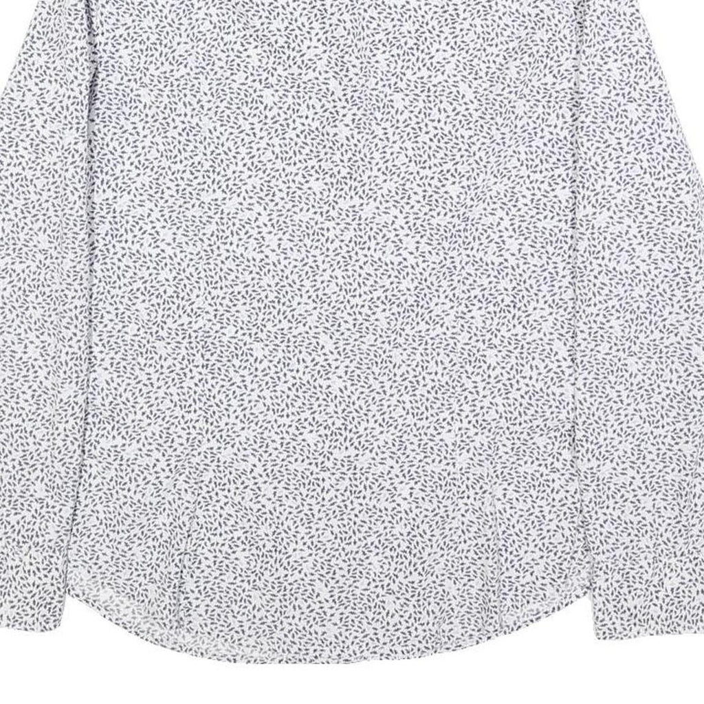 LEVI'S Womens White & Black Printed Shirt M Long Sleeve Cotton Casual