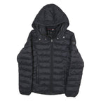 NAPAPIJRI Womens Black Hooded Puffer Jacket S Polyester Blend Quilted