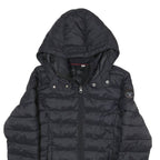 NAPAPIJRI Womens Black Hooded Puffer Jacket S Polyester Blend Quilted