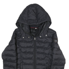 NAPAPIJRI Womens Black Hooded Puffer Jacket S Polyester Blend Quilted