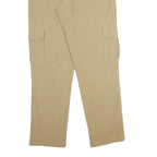 GREENVILLAGE Womens Beige Viscose Blend Regular Drawstring Cargo Trousers W32