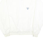 DUCKSTER Mens White Polo Collar Zip Jacket 2XL Polyester Plain Casual