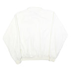 DUCKSTER Mens White Polo Collar Zip Jacket 2XL Polyester Plain Casual