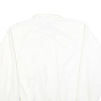 DUCKSTER Mens White Polo Collar Zip Jacket 2XL Polyester Plain Casual