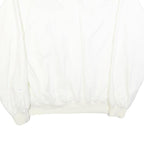 DUCKSTER Mens White Polo Collar Zip Jacket 2XL Polyester Plain Casual