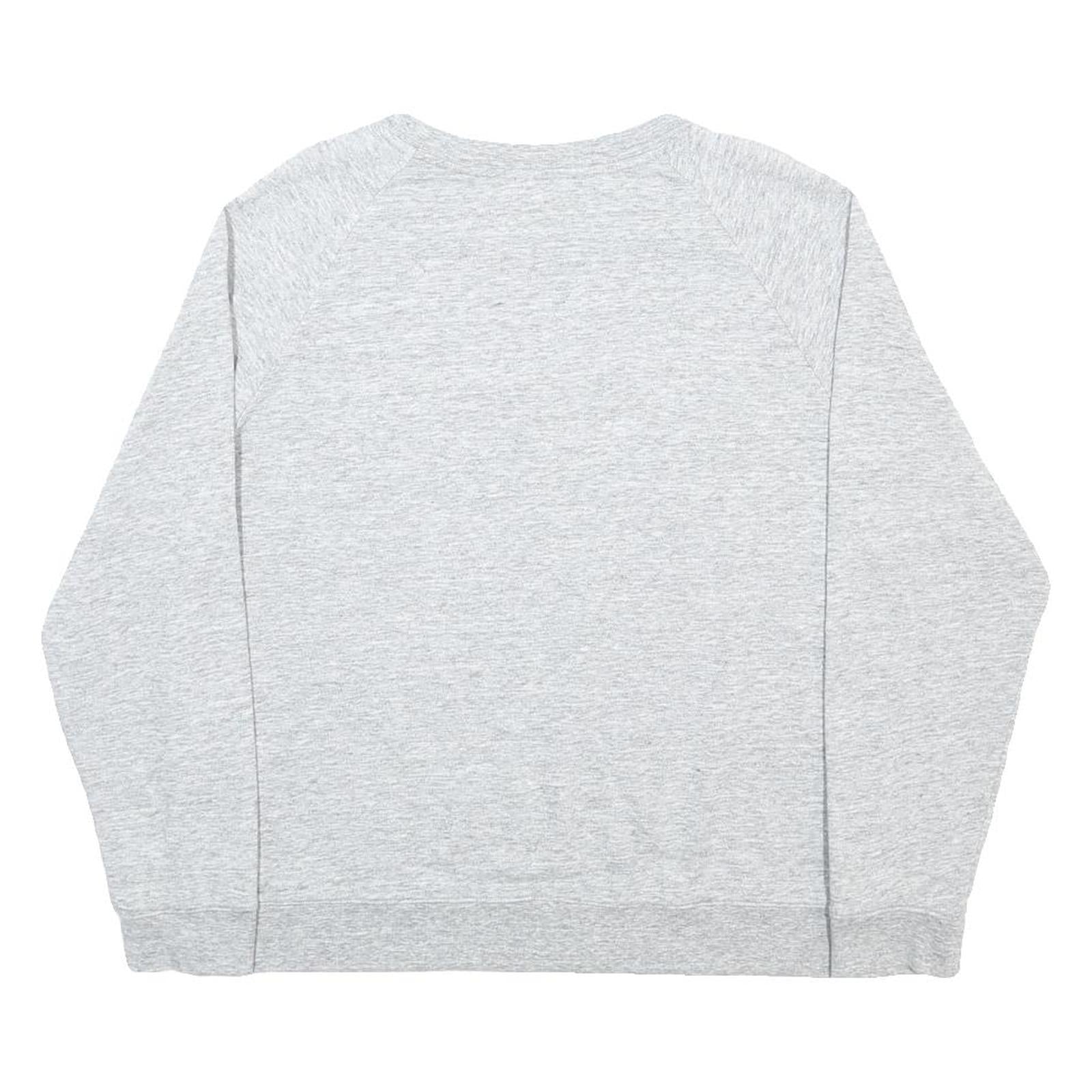 LEVI'S Womens Grey Crew Neck L Cotton Blend Sweatshirt Logo Print