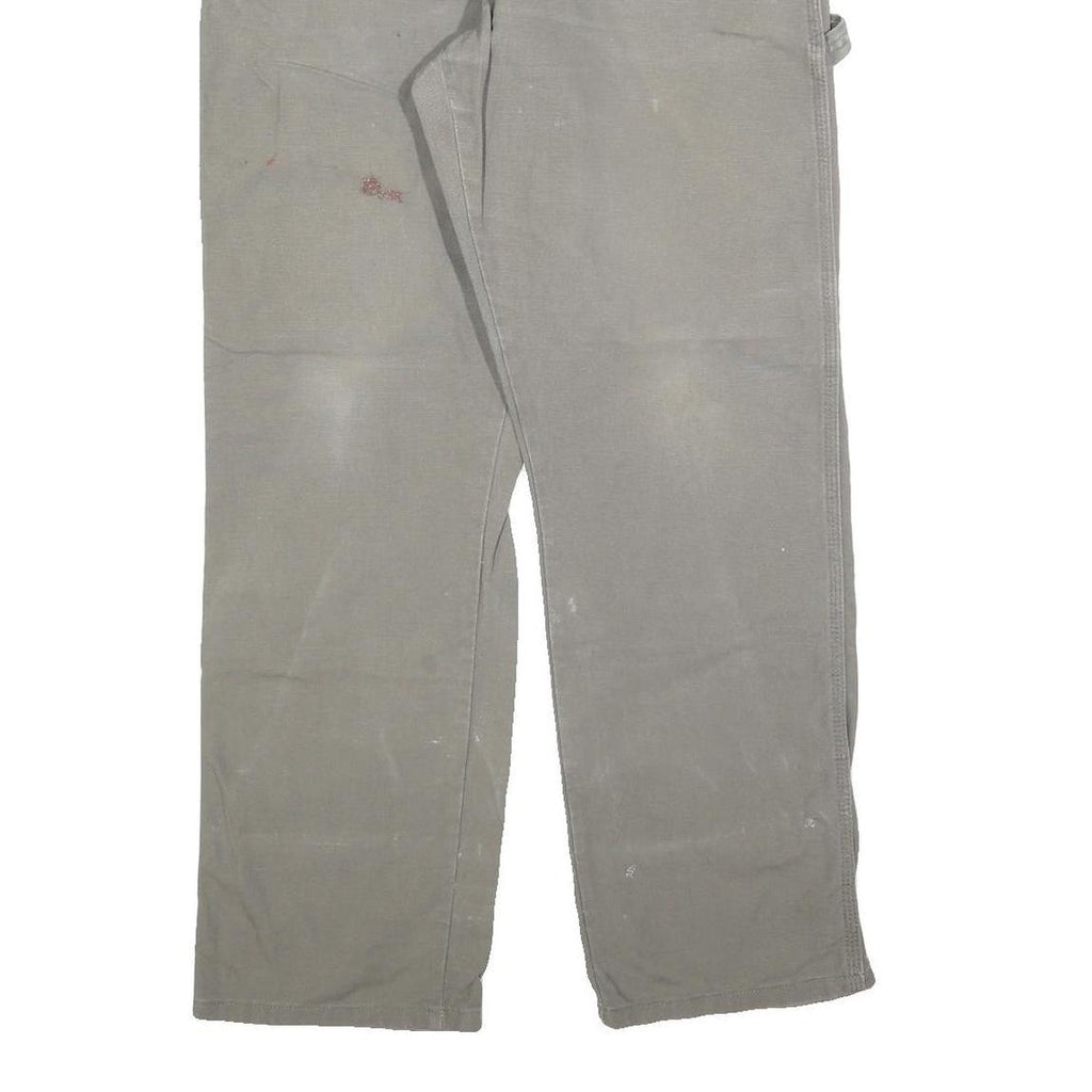 CARHARTT Mens Regular Fit Cotton Blend Grey Workwear Trousers W32 L32 Durable