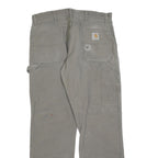 CARHARTT Mens Regular Fit Cotton Blend Grey Workwear Trousers W32 L32 Durable
