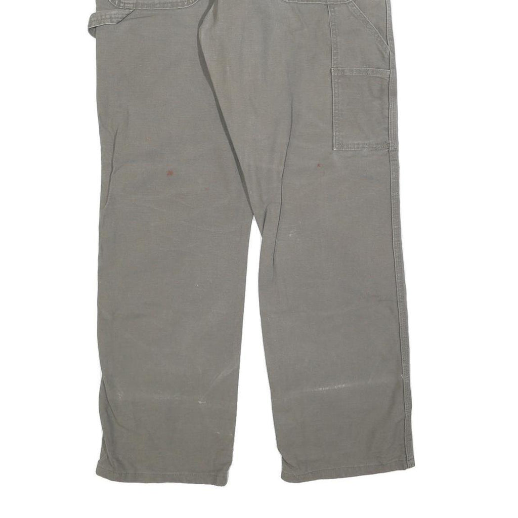 CARHARTT Mens Regular Fit Cotton Blend Grey Workwear Trousers W32 L32 Durable