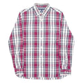 TOMMY HILFIGER Mens Shirt Maroon Check Long Sleeve M