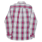 TOMMY HILFIGER Mens Shirt Maroon Check Long Sleeve M