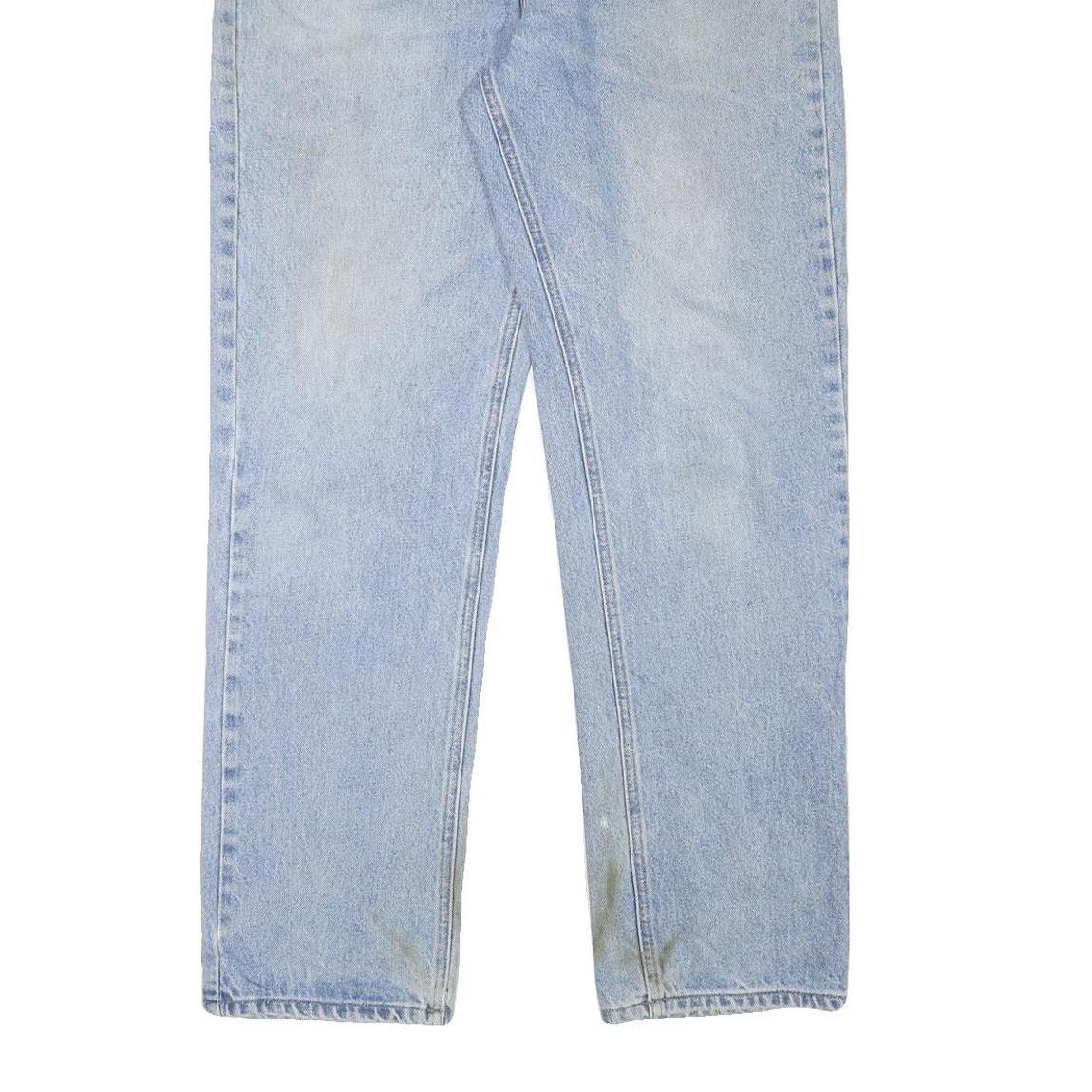 CARHARTT Mens Jeans Blue Regular Straight Denim Light W34 L31 Zip Closure