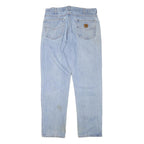 CARHARTT Mens Jeans Blue Regular Straight Denim Light W34 L31 Zip Closure
