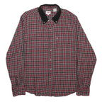 LEVI'S Mens Red Black Check Shirt L Button Down Cotton Casual